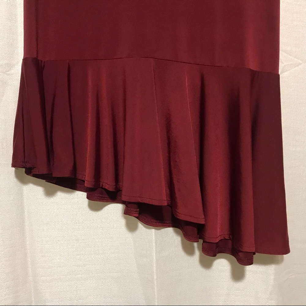 Topshop Burgundy Short Sleeve Blouse-Size 6 - Picture 6 of 6